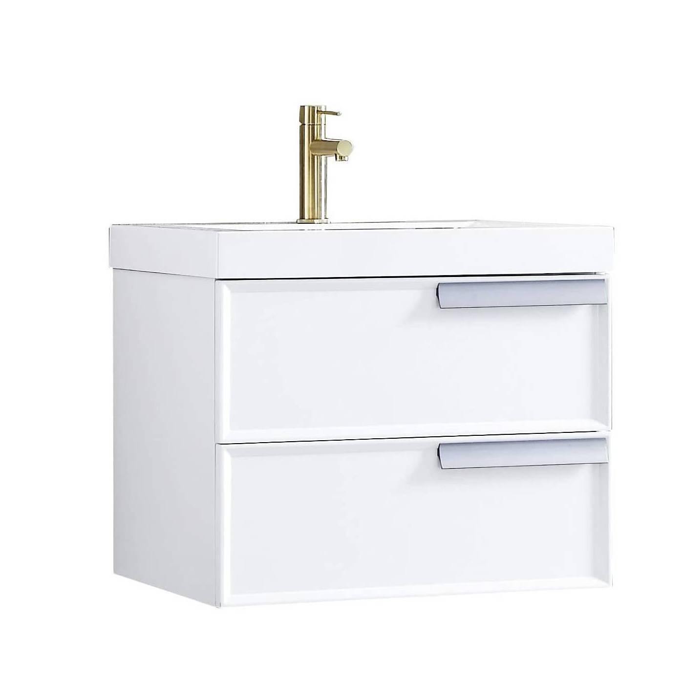 Blossom Sofia 24 Inch Vanity Base in White / Matte Gray. Available with Acrylic Sink - The Bath Vanities