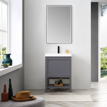 Load image into Gallery viewer, Blossom Vienna 24” Matte Gray Vanity with Acrylic Sink