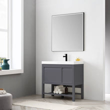 Load image into Gallery viewer, Blossom Vienna 36” Matte Gray Vanity with Acrylic Sink