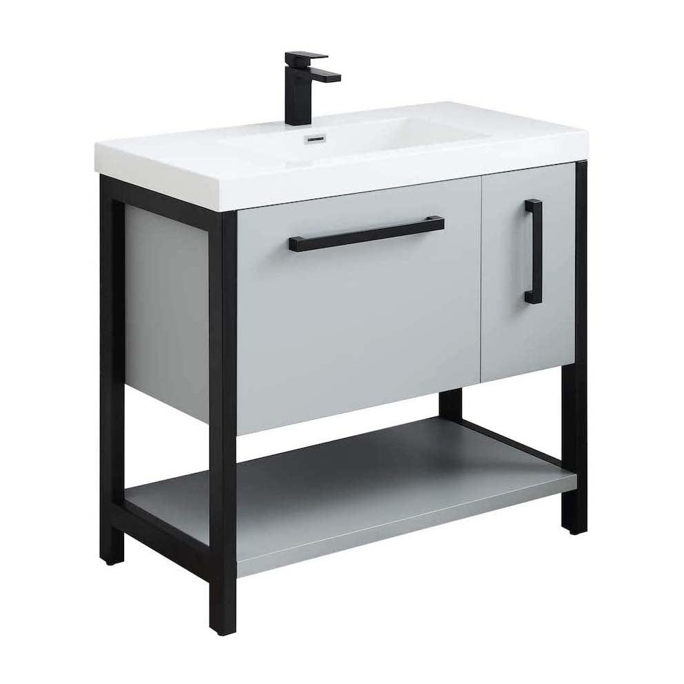 Blossom Riga 36” Metal Gray Vanity - The Bath Vanities