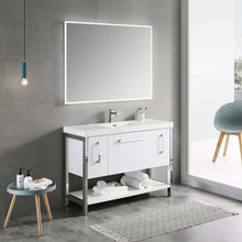 Load image into Gallery viewer, Blossom Riga 48” White Single / Double Sink Vanity