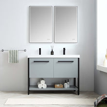Load image into Gallery viewer, Blossom Riga 48” Metal Gray Double Vanity