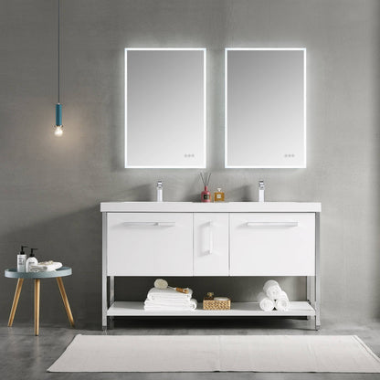 Blossom Riga 60” White Double Vanity