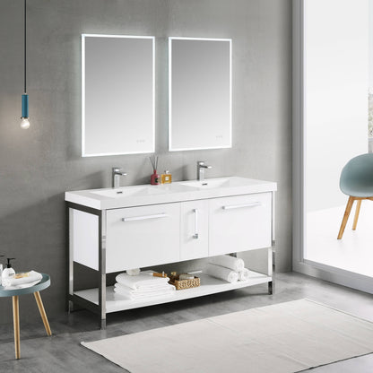 Blossom Riga 60” White Double Vanity