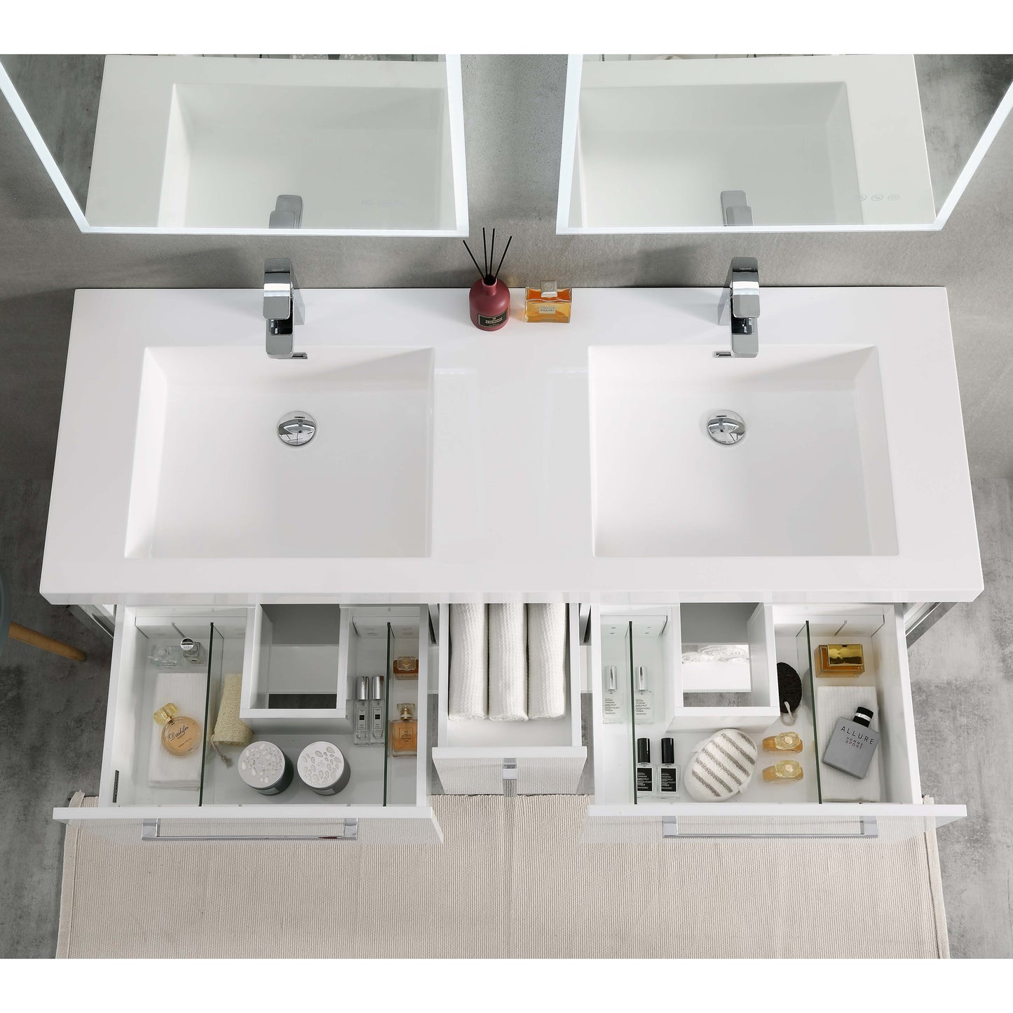 Blossom Riga 60” White Double Vanity