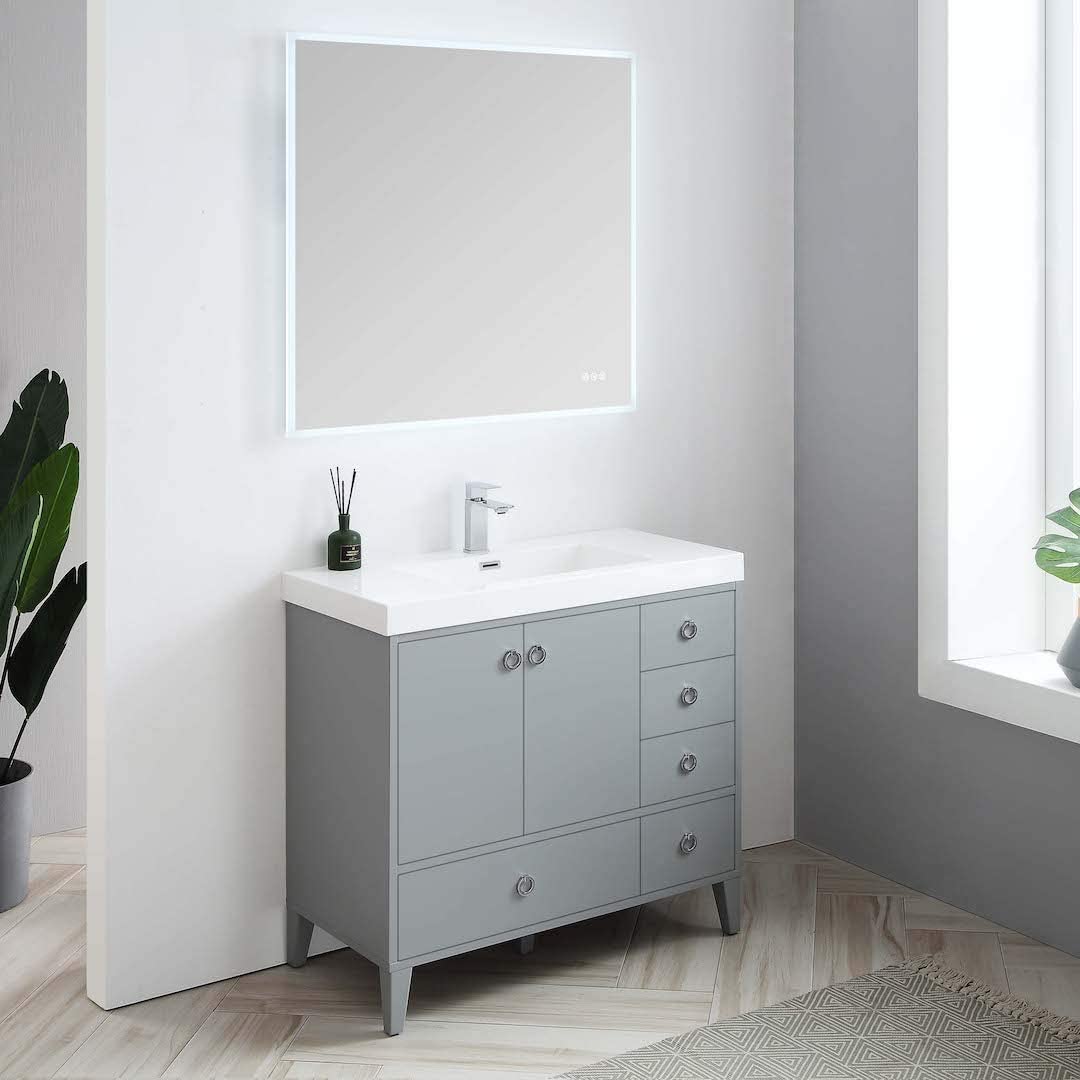 Blossom Lyon 36” Metal Gray Vanity