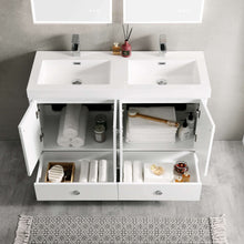 Load image into Gallery viewer, Blossom Lyon 48” White Vanity with Double Acrylic Sinks