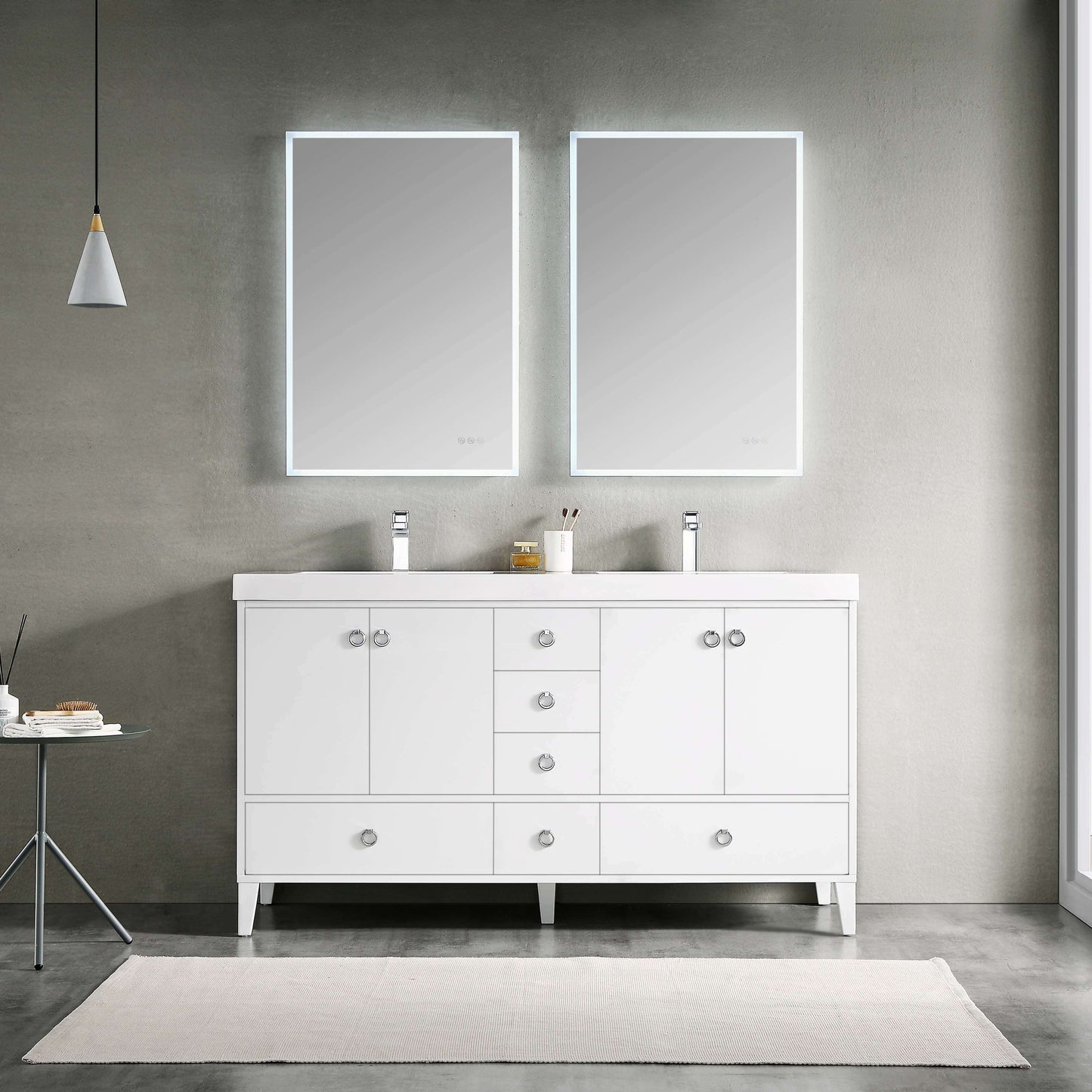 Blossom Lyon 60” White Double Vanity