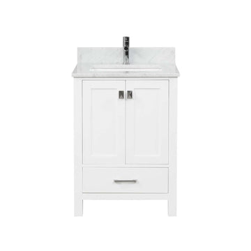 Blossom Geneva Single Sink Freestanding Bathroom Vanity With Countertop, 24", White