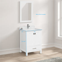 Load image into Gallery viewer, Blossom Geneva Single Sink Freestanding Bathroom Vanity With Countertop, 24&quot;, White