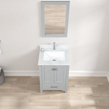 Load image into Gallery viewer, Blossom Geneva Single Sink Freestanding Bathroom Vanity With Countertop, 24&quot;, Gray