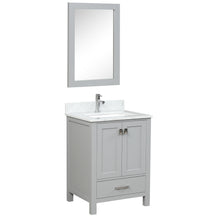 Load image into Gallery viewer, Blossom Geneva Freestanding Bathroom Vanity With Countertop, Undermount Sink &amp; Mirror, 24&quot;, Gray