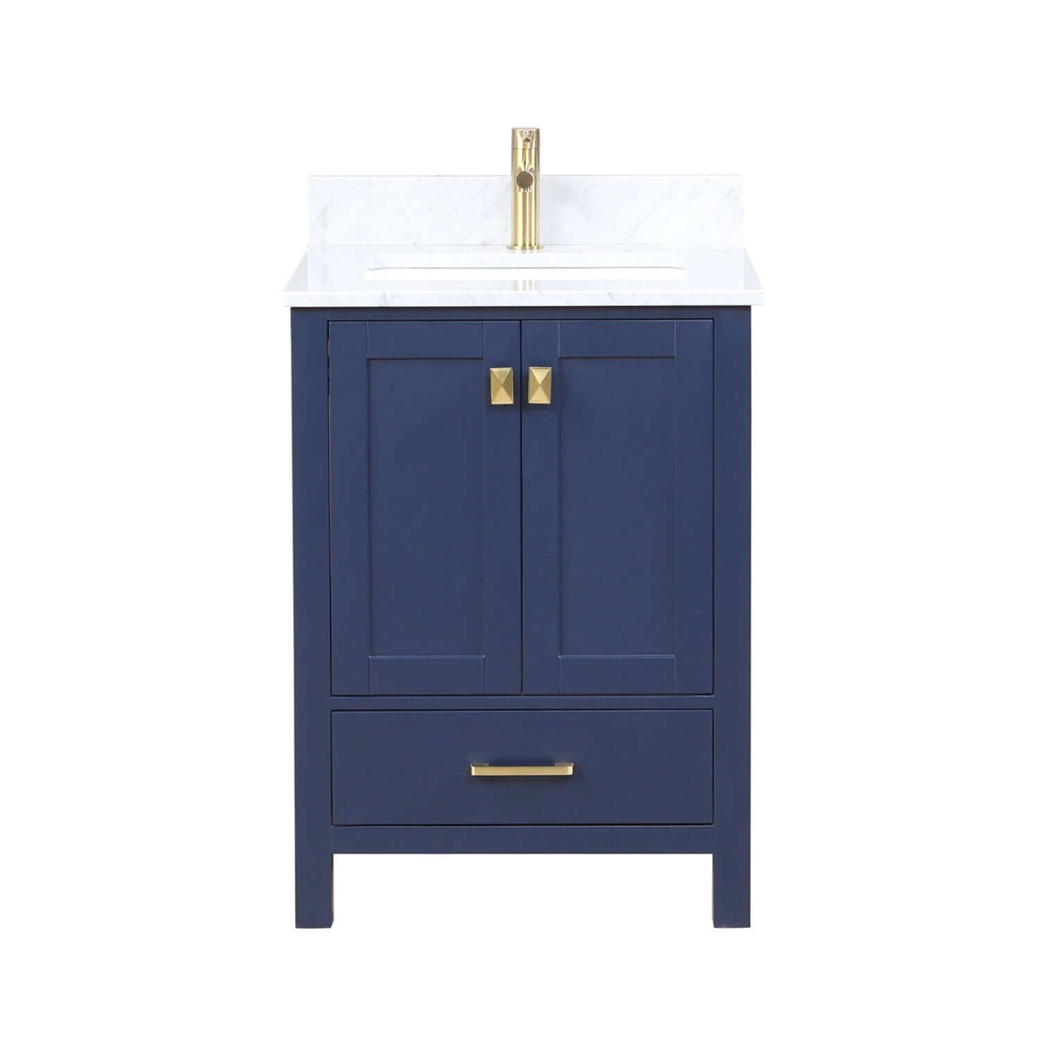 Blossom Geneva Single Sink Freestanding Bathroom Vanity With Countertop, 24", Blue