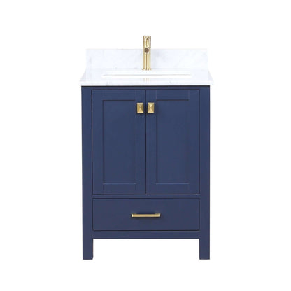 Blossom Geneva Single Sink Freestanding Bathroom Vanity With Countertop, 24", Blue