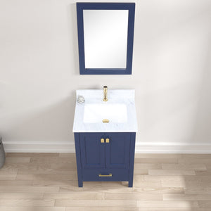 Blossom Geneva Single Sink Freestanding Bathroom Vanity With Countertop, 24", Blue
