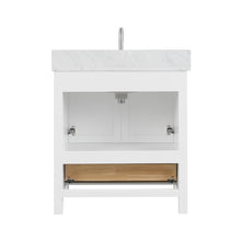 Load image into Gallery viewer, Blossom Geneva Single Sink Freestanding Bathroom Vanity With Countertop, 30&quot;, White, back