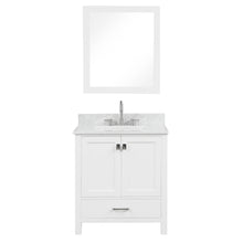 Load image into Gallery viewer, Blossom Geneva Freestanding Bathroom Vanity With Countertop, Undermount Sink &amp; Mirror, 30&quot;, White