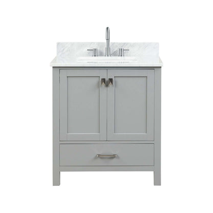 Blossom Geneva Single Sink Freestanding Bathroom Vanity With Countertop, 30", Gray