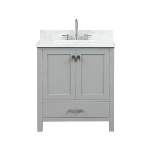 Blossom Geneva Single Sink Freestanding Bathroom Vanity With Countertop, 30", Gray