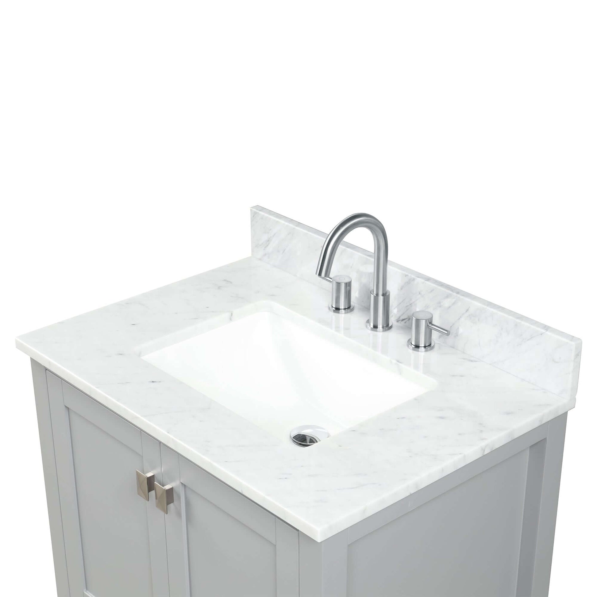 Blossom Geneva Single Sink Freestanding Bathroom Vanity With Countertop, 30", Gray