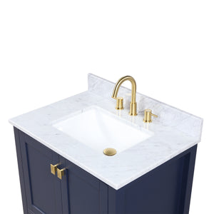 Blossom Geneva Freestanding Bathroom Vanity With Countertop, Undermount Sink & Mirror, 30", Blue
