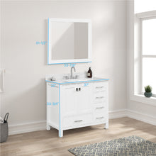 Load image into Gallery viewer, Blossom Geneva Freestanding Bathroom Vanity With Countertop, Undermount Sink &amp; Mirror, 36&quot;, White