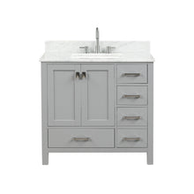 Load image into Gallery viewer, Blossom Geneva Single Sink Freestanding Bathroom Vanity With Countertop, 36&quot;, Gray
