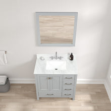 Load image into Gallery viewer, Blossom Geneva Freestanding Bathroom Vanity With Countertop, Undermount Sink &amp; Mirror, 36&quot;, Gray