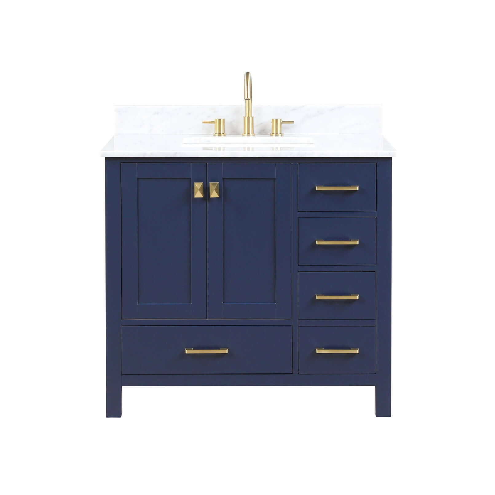 Blossom Geneva Single Sink Freestanding Bathroom Vanity With Countertop, 36", Blue