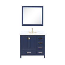 Load image into Gallery viewer, Blossom Geneva Freestanding Bathroom Vanity With Countertop, Undermount Sink &amp; Mirror, 36&quot;, Blue
