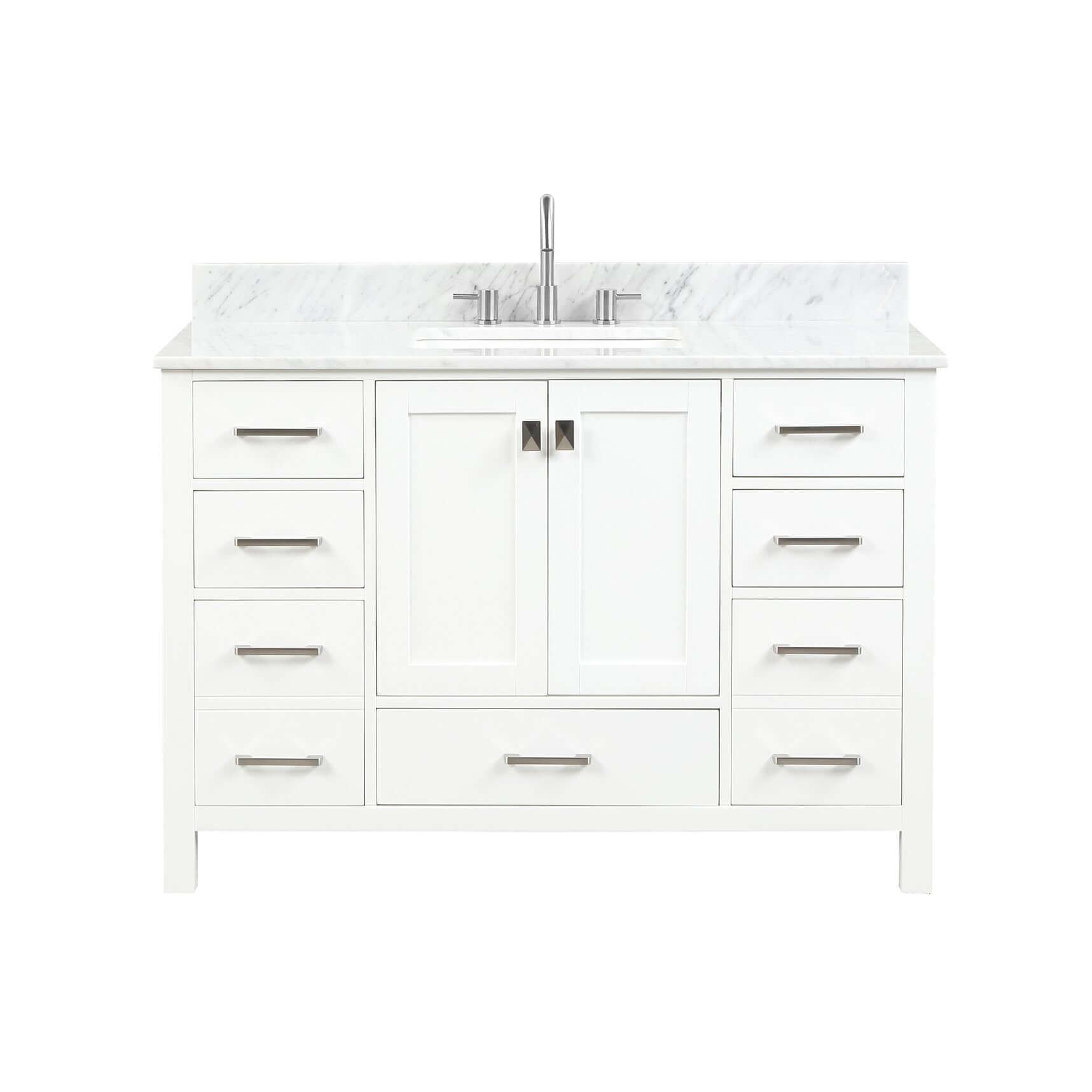 Blossom Geneva Single Sink Freestanding Bathroom Vanity With Countertop, 48", White