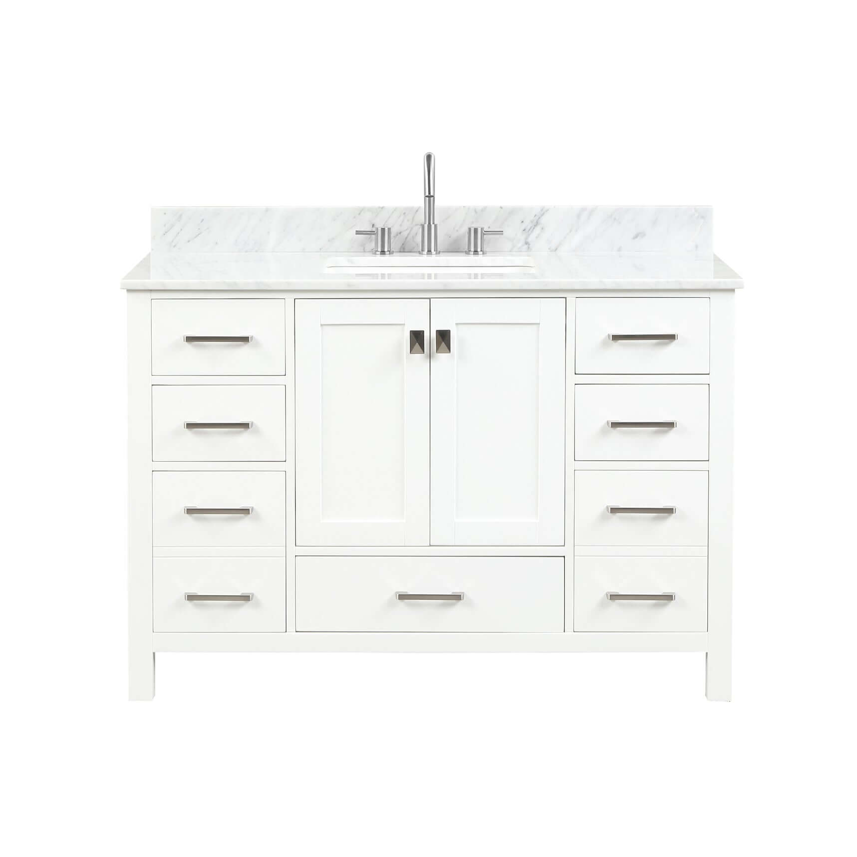 Blossom Geneva Single Sink Freestanding Bathroom Vanity With Countertop, 48", White