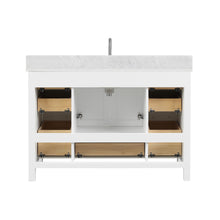 Load image into Gallery viewer, Blossom Geneva Single Sink Freestanding Bathroom Vanity With Countertop, 48&quot;, White, back