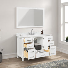 Load image into Gallery viewer, Blossom Geneva Freestanding Bathroom Vanity With Countertop, Undermount Sink &amp; Mirror, 48&quot;, White open