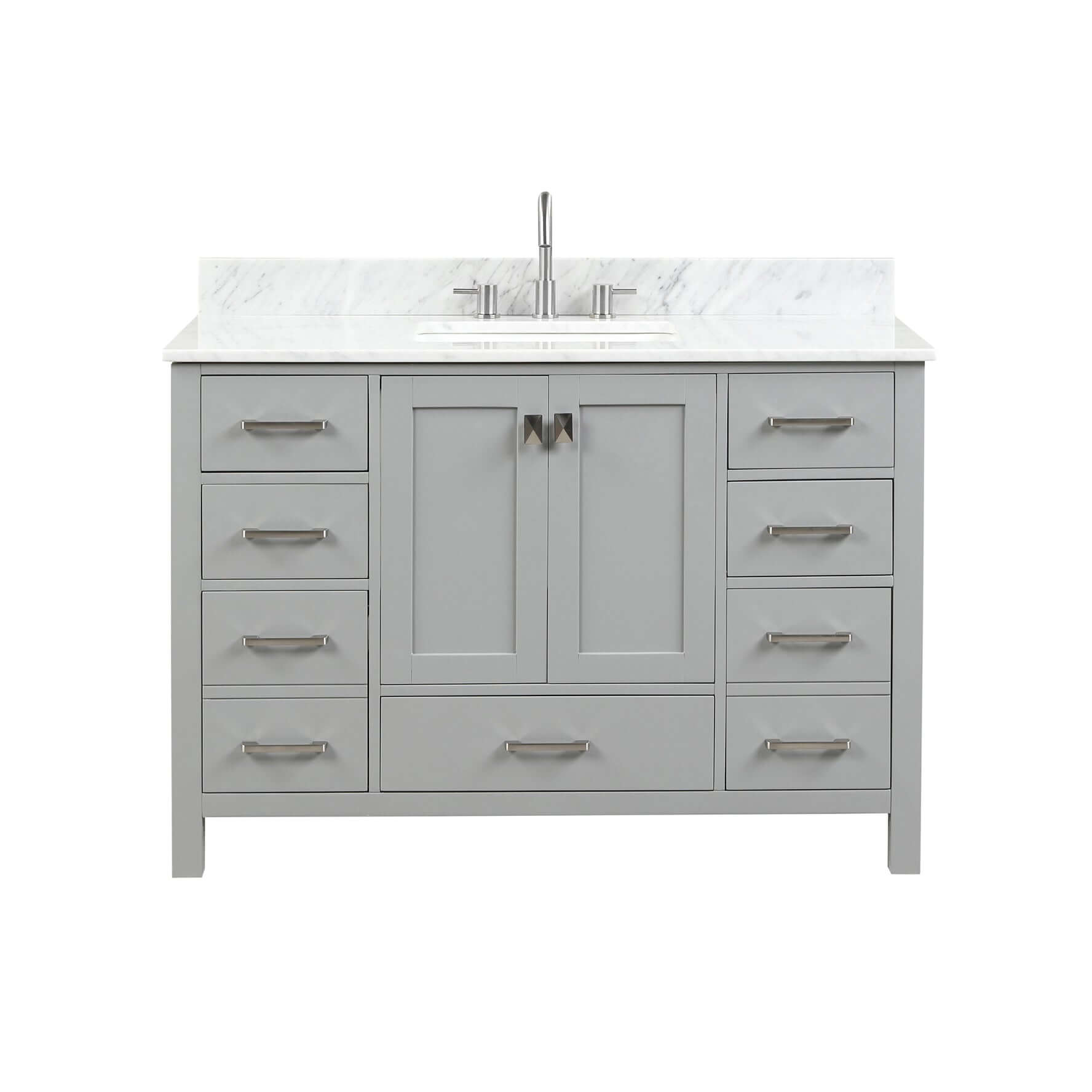 Blossom Geneva Single Sink Freestanding Bathroom Vanity With Countertop, 48", Gray