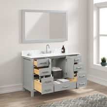 Load image into Gallery viewer, Blossom Geneva Single Sink Freestanding Bathroom Vanity With Countertop, 48&quot;, Gray, open