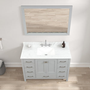 Blossom Geneva Single Sink Freestanding Bathroom Vanity With Countertop, 48", Gray