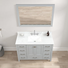 Load image into Gallery viewer, Blossom Geneva Freestanding Bathroom Vanity With Countertop, Undermount Sink &amp; Mirror, 48&quot;, Gray