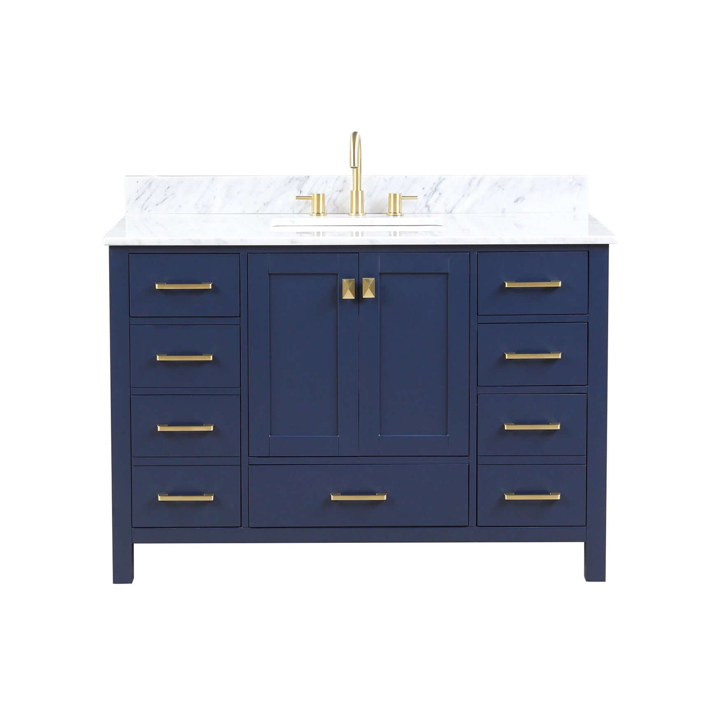 Blossom Geneva Single Sink Freestanding Bathroom Vanity With Countertop, 48", Blue