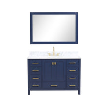 Load image into Gallery viewer, Blossom Geneva Freestanding Bathroom Vanity With Countertop, Undermount Sink &amp; Mirror, 48&quot;, Blue