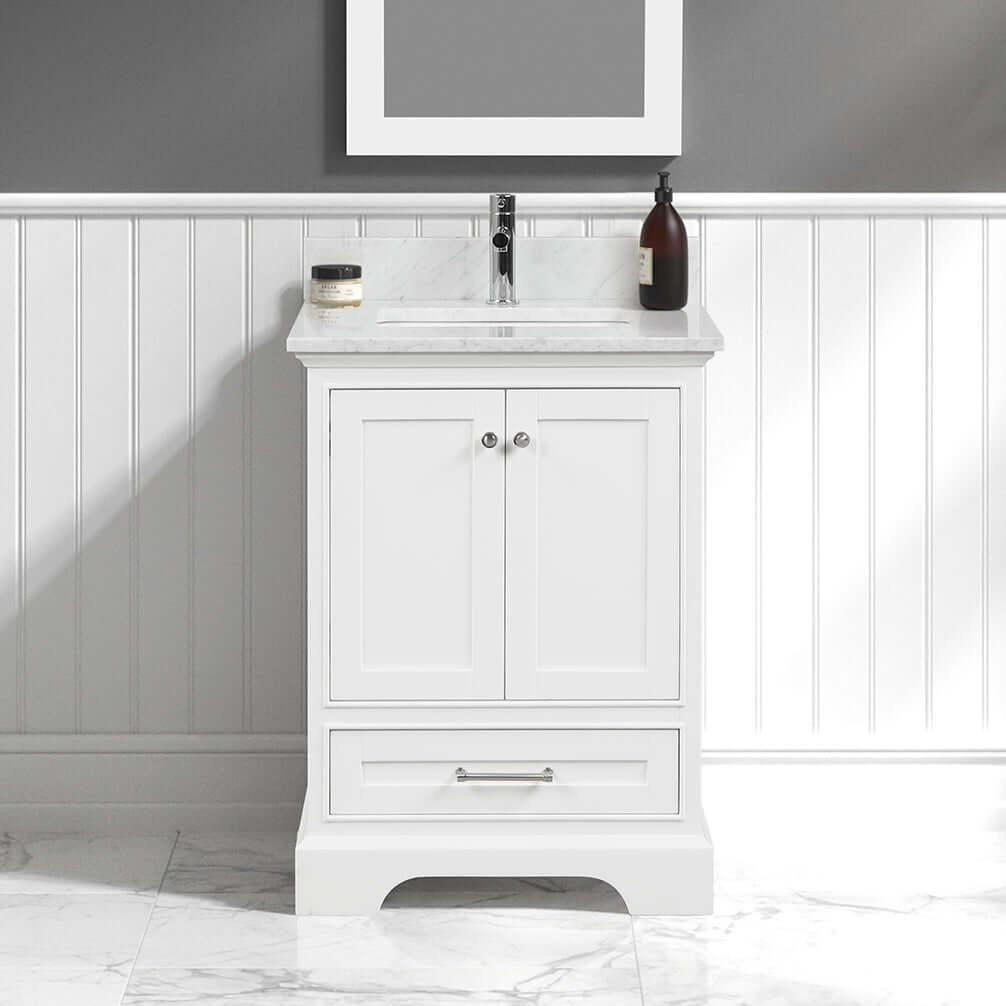 Blossom Copenhagen Freestanding Bathroom Vanity With Countertop & Undermount Sink, White