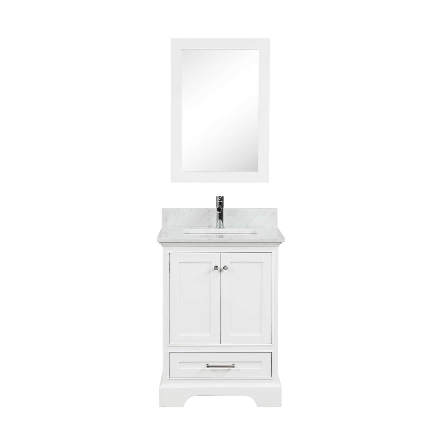 Blossom Copenhagen Freestanding Bath Single Sink Vanity, Top, Undermount Sink & Mirror