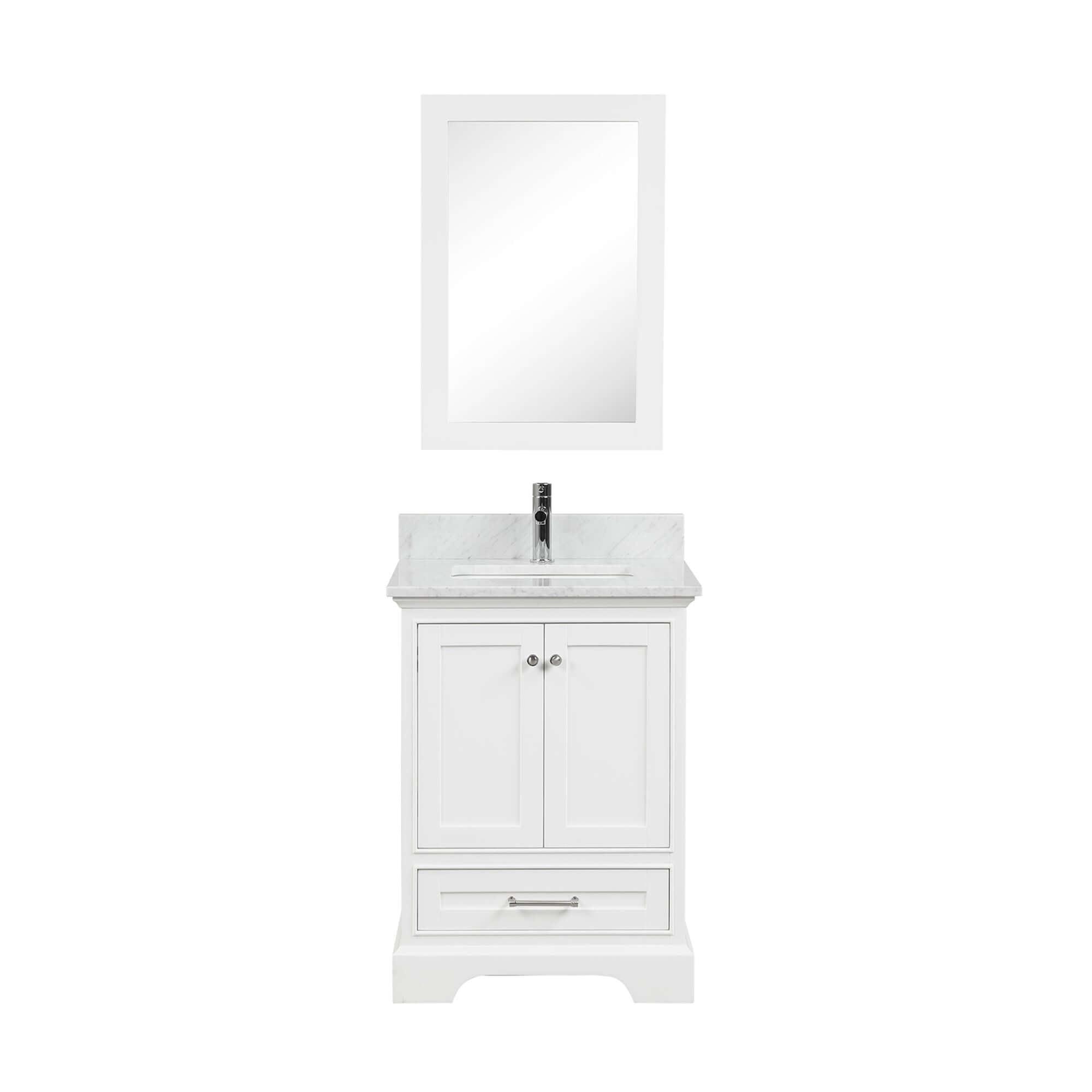 Blossom Copenhagen Freestanding Bath Single Sink Vanity, Top, Undermount Sink & Mirror