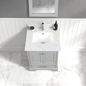 Blossom Copenhagen Freestanding Bathroom Vanity With Countertop & Undermount Sink, Gray, 24"