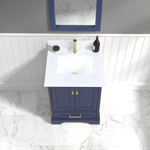 Blossom Copenhagen Freestanding Bathroom Vanity With Countertop & Undermount Sink, Blue, 24"