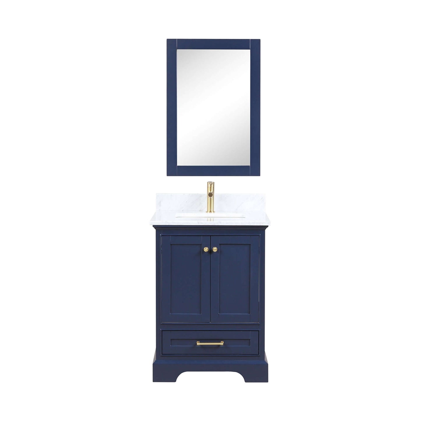 Blossom Copenhagen Freestanding Bath Single Sink Vanity, Top, Undermount Sink & Mirror