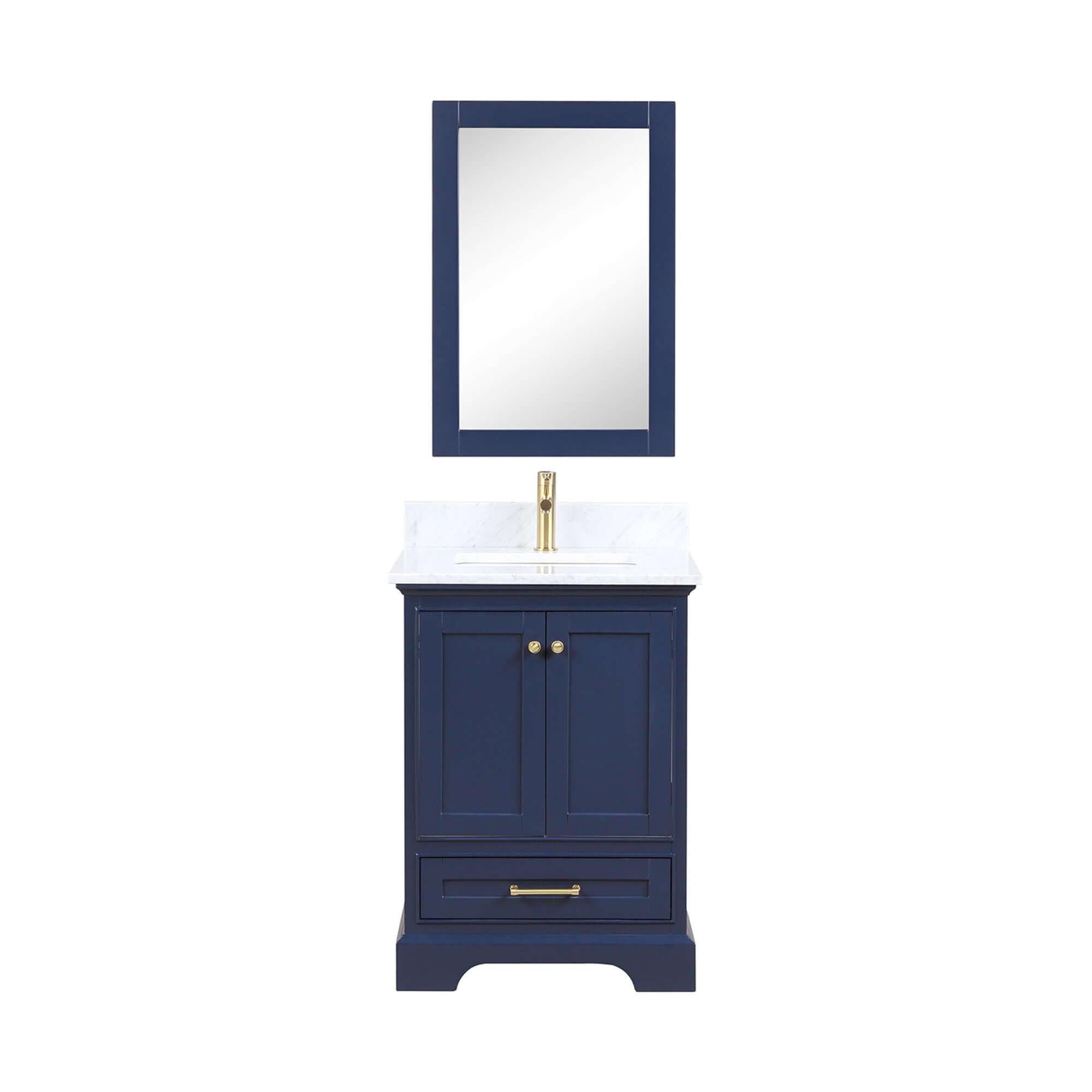 Blossom Copenhagen Freestanding Bath Single Sink Vanity, Top, Undermount Sink & Mirror
