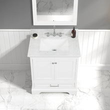Load image into Gallery viewer, Blossom Copenhagen Freestanding Bathroom Vanity With Countertop &amp; Undermount Sink, White, 30&quot;