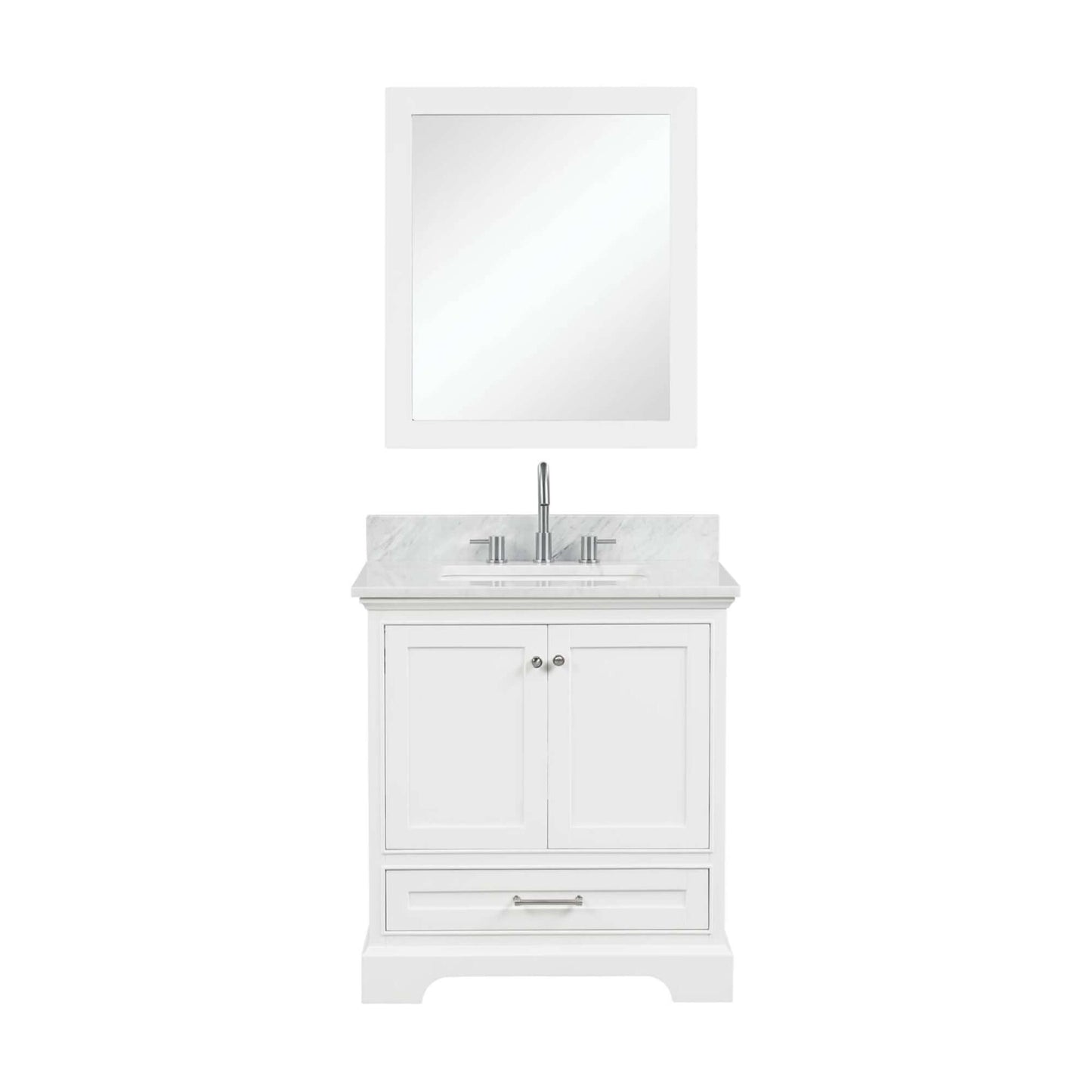 Blossom Copenhagen Freestanding Bath Single Sink Vanity, Top, Undermount Sink & Mirror