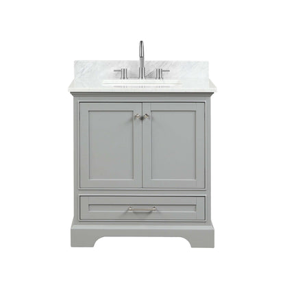 Blossom Copenhagen Freestanding Bathroom Vanity With Countertop & Undermount Sink, Gray, 30"